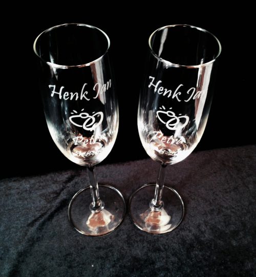 Champagne set "ringen" - Afbeelding 3