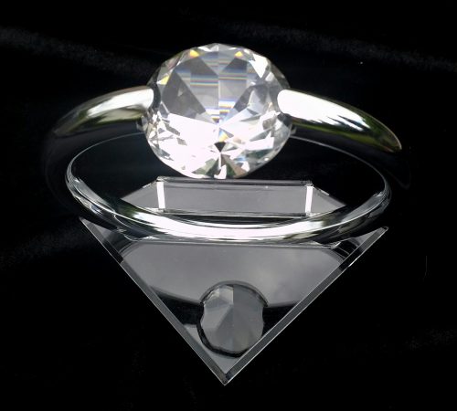 Ring met "diamant" - Afbeelding 2