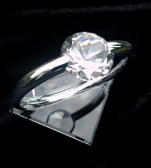Ring met "diamant" - Afbeelding 3