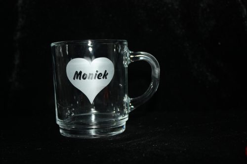 Theeglas met naamgravure