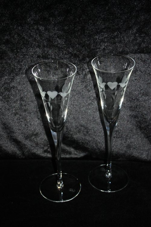 Champagne glazen "Tortelduifjes" - Afbeelding 3
