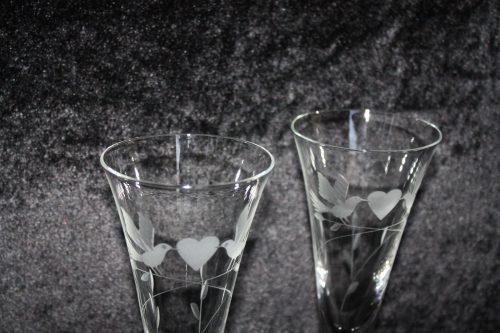 Champagne glazen "Tortelduifjes" - Afbeelding 4