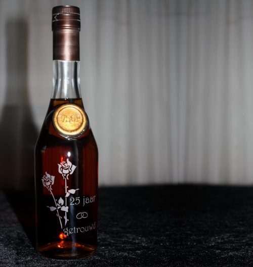 Fles Cognac met gravure