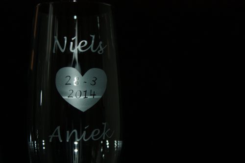 Set champagneglazen (incl. gravure) - Afbeelding 3
