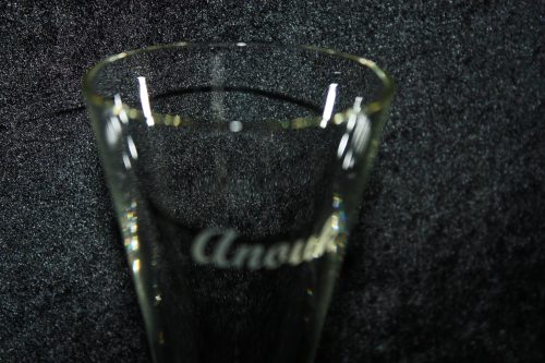 Grote champagne kelk + gravure - Afbeelding 3