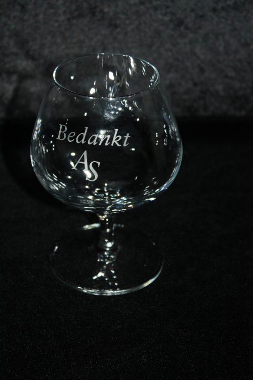 Cognacglas + gravure - Afbeelding 2