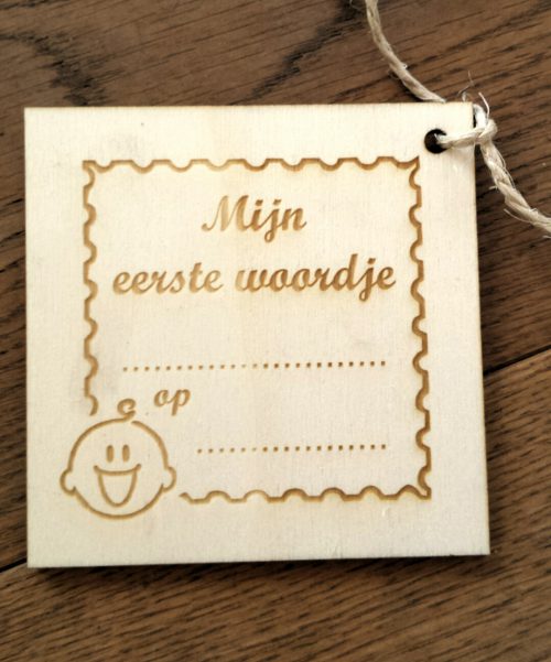 Mijlpaal kaarten van hout aan een slinger – Bild 7