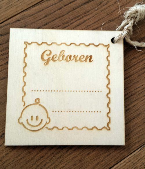 Mijlpaal kaarten van hout aan een slinger – Bild 2