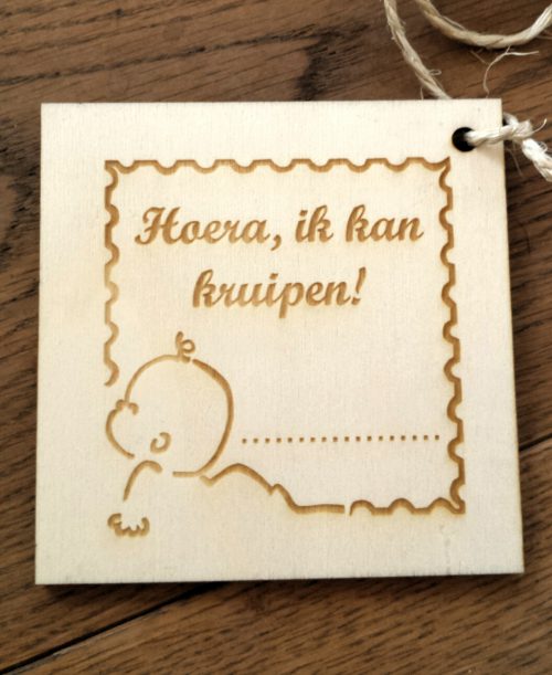 Mijlpaal kaarten van hout aan een slinger – Bild 6