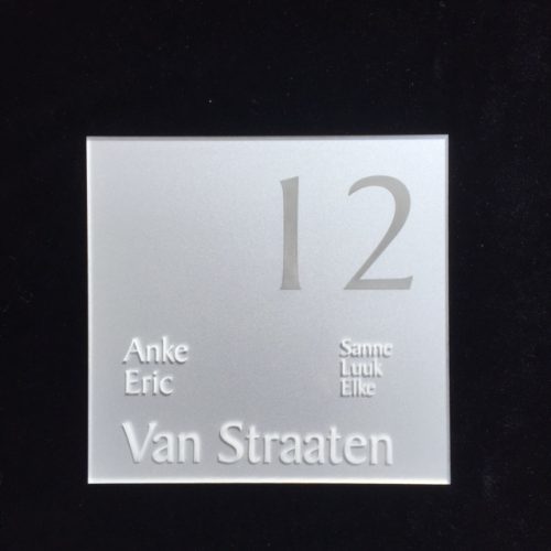 Naambord "Van Straaten"
