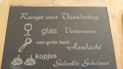 Snijplank van leisteen "Vriendschap". - Afbeelding 2