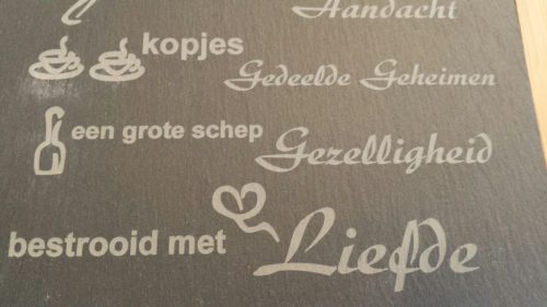 Snijplank van leisteen "Vriendschap". - Afbeelding 3