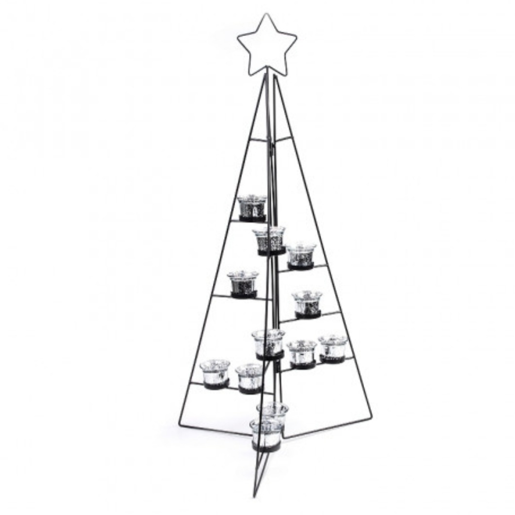 rijk Geslaagd doneren Metalen kerstboom met sfeerlichtjes - Bijzondergemaakt