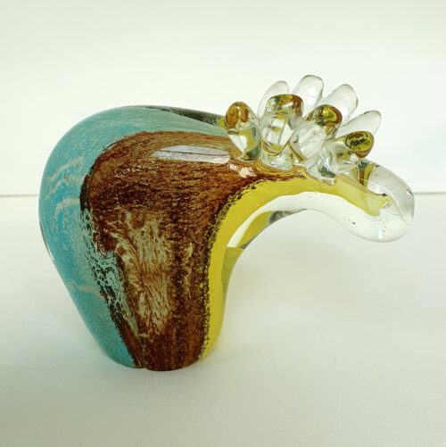 glaskunst-eland van gekeurd glas-gestreept