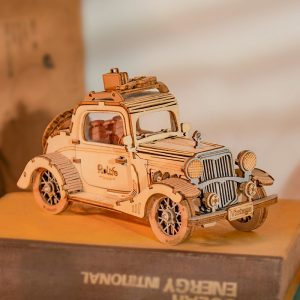 3D-houten puzzel- vintage-car