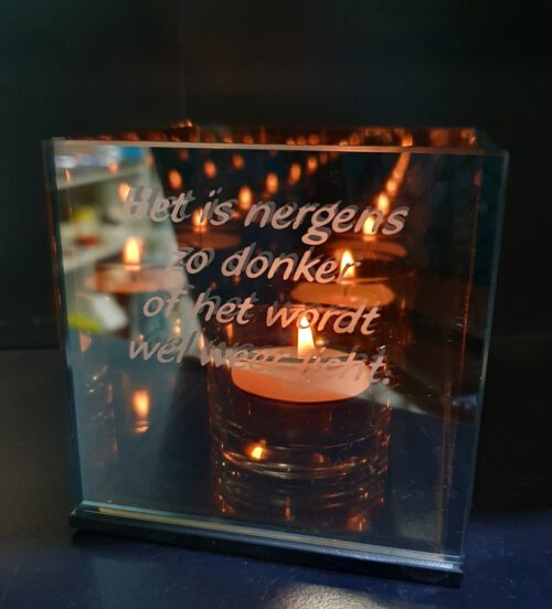 vierkant sfeerlicht glas