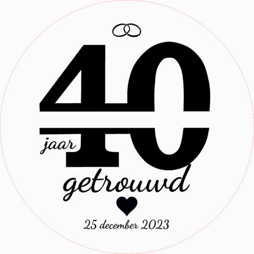 Ronde houten borrelplank "Hoeveel jaar getrouwd?" - Afbeelding 3