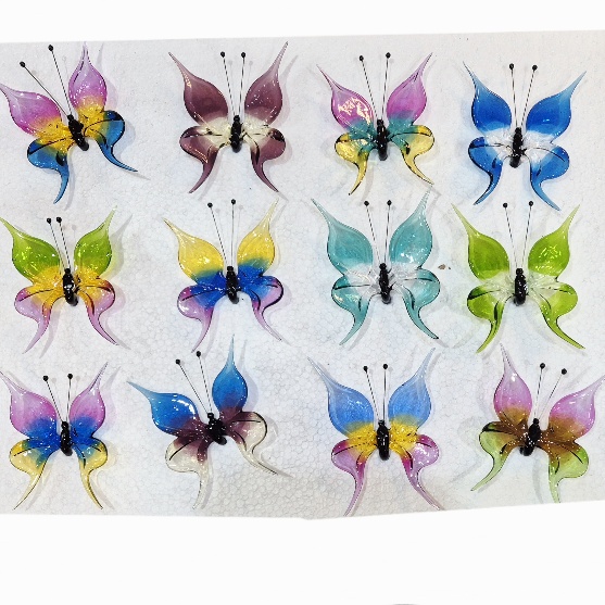 Vlinders van gekleurd glas